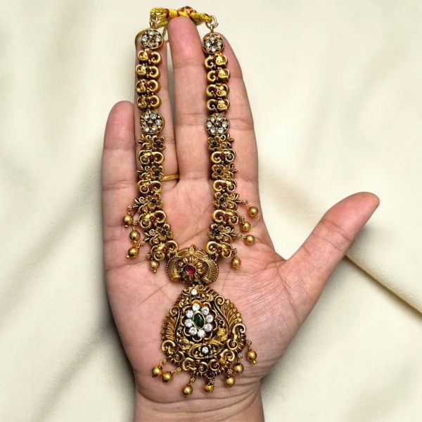 Antique Non Idol Neckset With Long Drop Earrings