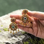 Antique Non Idol Neckset With Long Drop Earrings