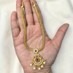 Antique Matt Finish Peacock Design Necklace Without Earrings ADNC06