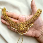 Traditional Lakshmi Necklace With Long Drop Earrings ADNC010