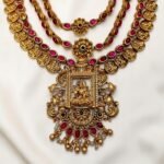 Antique Matt Finish Layered Lakshmi Haram ADHM012