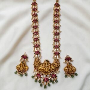 Traditional With Trendy Lotus with Lakshmi Design Haram ADHM013