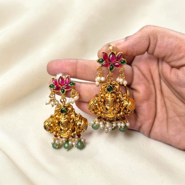 Traditional With Trendy Lotus with Lakshmi Design Haram ADHM013