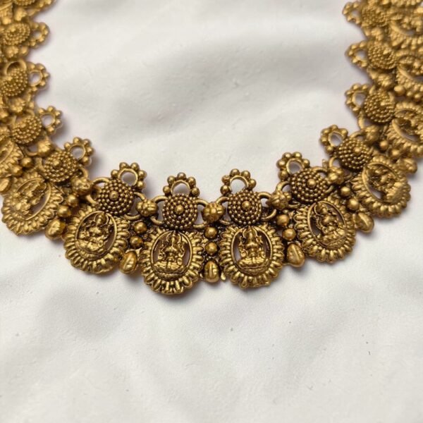 Antique Matt Finish U Shape Lakshmi Haram ADHM014