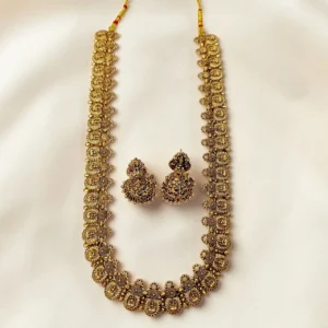 Antique Matt Finish U Shape Lakshmi Haram ADHM014