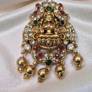Temple Design Multi Color Stone With Drop Earrings ADNC07