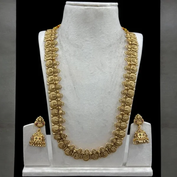 Antique Matt Finish U Shape Lakshmi Haram ADHM014