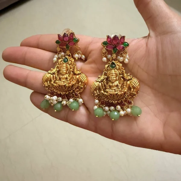 Traditional With Trendy Lotus with Lakshmi Design Haram - ADHM013