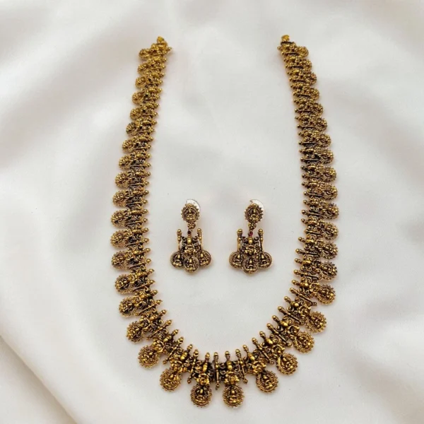 Antique Matt Finish U Shape Lakshmi Haram ADHM015