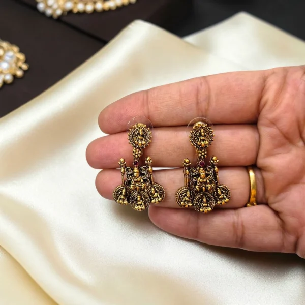 Antique Matt Finish U Shape Lakshmi Haram ADHM015