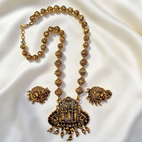 Antique Chettinadu Short Length Ram Parivar Haram ADSH016