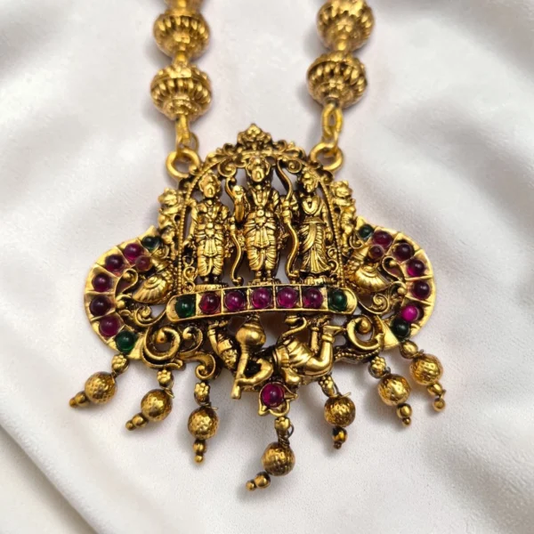 Antique Chettinadu Short Length Ram Parivar Haram ADSH016