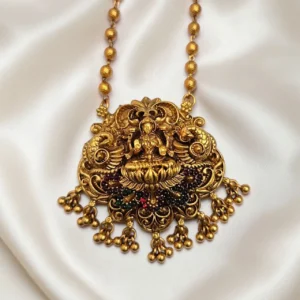 Antique Matt Finish Short Length Lakshmi Haram ADSH017 Antique Matt Finish Short Length Lakshmi Haram ADSH017