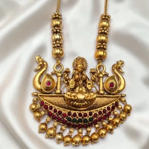 Antique Matt Finish Short Length Lakshmi Haram ADSH019 Antique Matt Finish Short Length Lakshmi Haram ADSH019