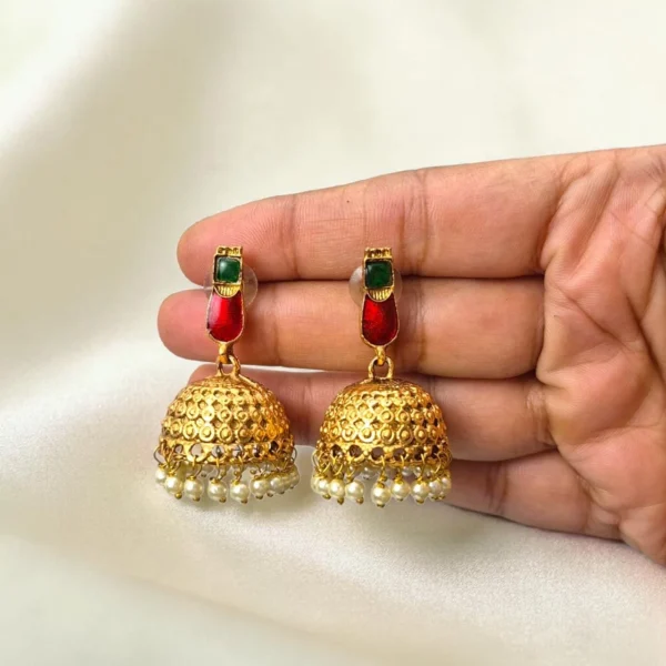 Kerala Traditional Nagapadam and Lakshmi Design Neckset With Jhumka ADNC021