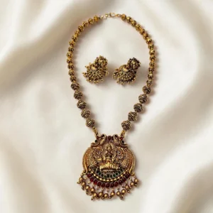 Antique Matt Finish Short Length Lakshmi Design Haram ADSH032