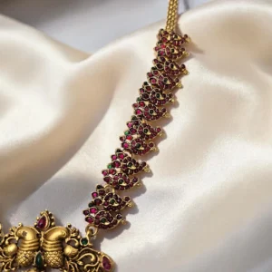 Antique Matt Finish Short Length Lakshmi Pentant Haram ADSH033 Antique Matt Finish Short Length Lakshmi Pentant Haram ADSH033
