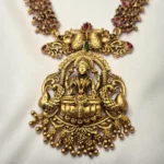 Antique Matt Finish Short Length Lakshmi Pentant Haram ADSH033