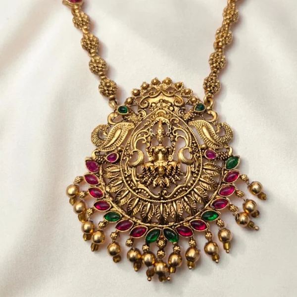 Antique Matt Finish Lakshmi Haram ADHM035