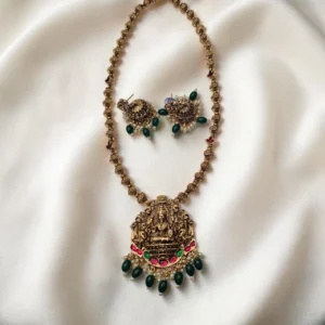 Antique Matt Finish Lakshmi Haram ADHM036