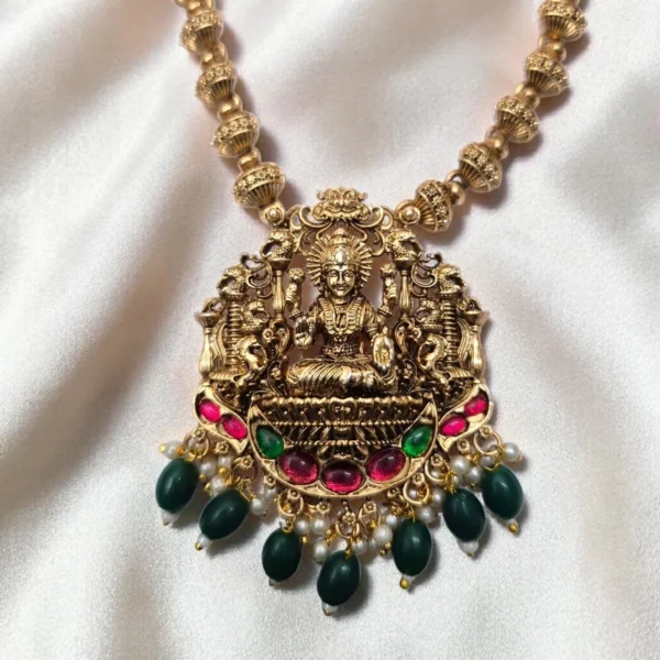 Antique Matt Finish Lakshmi Haram ADHM036
