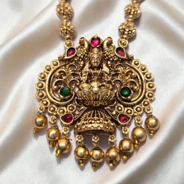 Antique Matt Finish Lakshmi Haram ADHM037