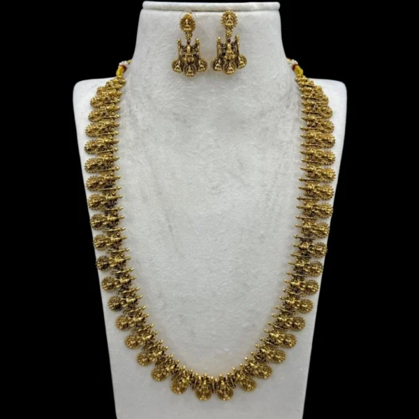 Antique Matt Finish U Shape Lakshmi Haram ADHM015