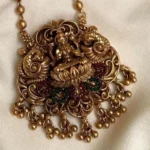 Antique Matt Finish Short Length Lakshmi Haram - ADSH017