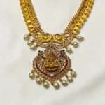 Antique Gold Finish Lakshmi Design Long Haram ADHM039