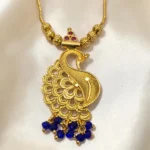 Gold Plated Short Length Peacock Design Necklace ADSN041