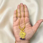 Gold Plated Short Length Peacock Design Necklace ADSN041