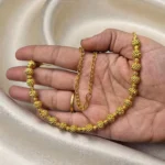 Gold Plated Short Length Ball Design Necklace 18inc - ADSN048