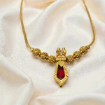 Gold Plated Short Length Kerala Design Necklace Without Earrings - ADSN050
