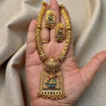 Antique Matt Finish Saraswathi Design Hasli Necklace - ADNC051