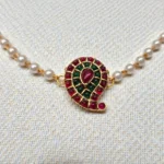 Simple Beads Necklace With Stud Earrings - ADNC052