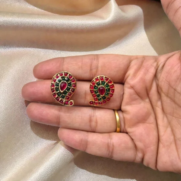 Simple Beads Necklace With Stud Earrings - ADNC052