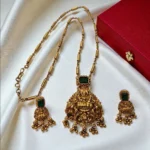 Antique Matt Finish Mid Length Lakshmi Haram - ADMH056