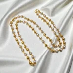 Gold Plated Pearl Chain in 24inch - ADGP061