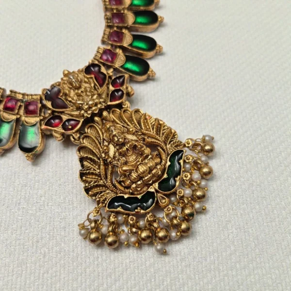 Antique Matt Finish Kerala Pattern Necklace - ADAN065