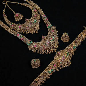 Antique Matt Finish Traditional look Semi Bridal Set - ADSB070