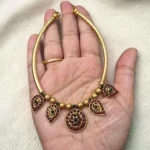 Antique Matt Finish Kemp Stone Neckset - ADAN072