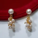 Gold Plated With Pearl Grape Drop Errings - ADGE073