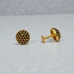 Gold Plated With Stone Stud Earrings - ADGE076