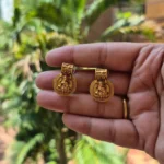 Antique Matt Finish Lakshmi Coin Haram with Stud Earrings - ADAH079