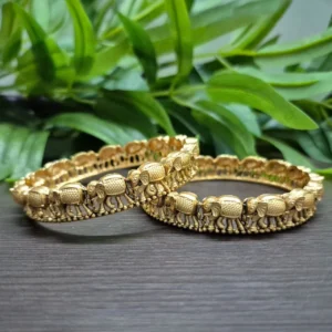 Antique Matt Finish Elephant Design Bangle - ADAB081