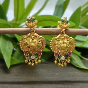 Gold Plated Long Drop Earrings - ADGE088