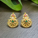 Gold Plated With Stone Stud Earrings - ADGE089
