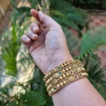 Antique Matt Finish Lakshmi Design Set of 4 Non Idol Bangles - ADAB099