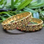 Antique Matt Finish Lakshmi Design Bangles - ADAB0100