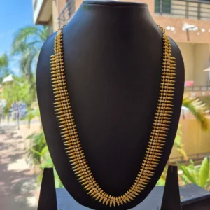Gold Plated Mulla Mottu With Stone Long Haram Without Earrings - ADGP093